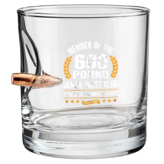 Discover 600 Pound Bench Press Club Strong Men Women Gym Bullet Whiskey Glasses