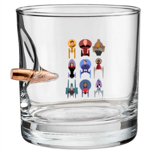 Discover Trek ships & captains 2021 Bullet Whiskey Glasses