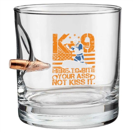 Discover K9 Police Officers Law Enforcement Bullet Whiskey Glasses