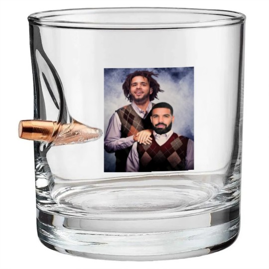 Discover Drake J Cole Bullet Whiskey Glasses -Vintage 90s Bullet Whiskey Glasses- Retro Rap Vintage 90S Y2k Bootleg Bullet Whiskey Glasses