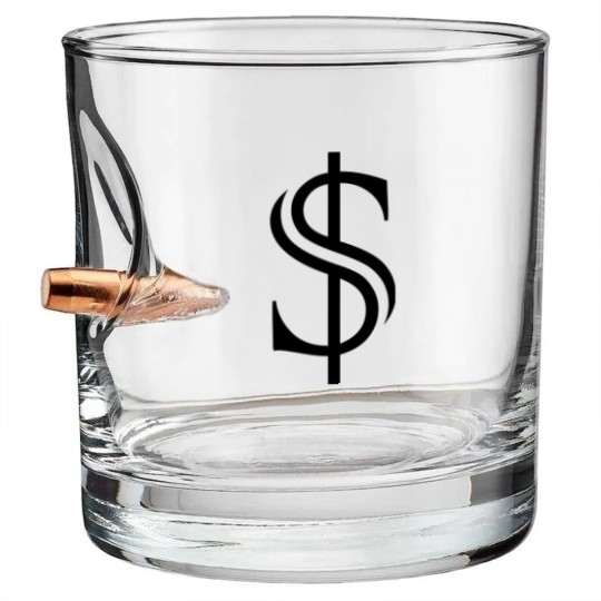 Discover Dollar Sign Money Cash Bullet Whiskey Glasses