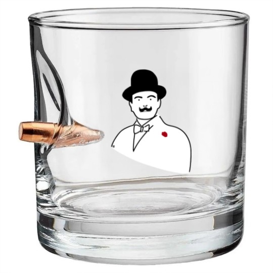 Discover Hercule Poirot Agatha Christie - Hercule Poirot - Bullet Whiskey Glasses