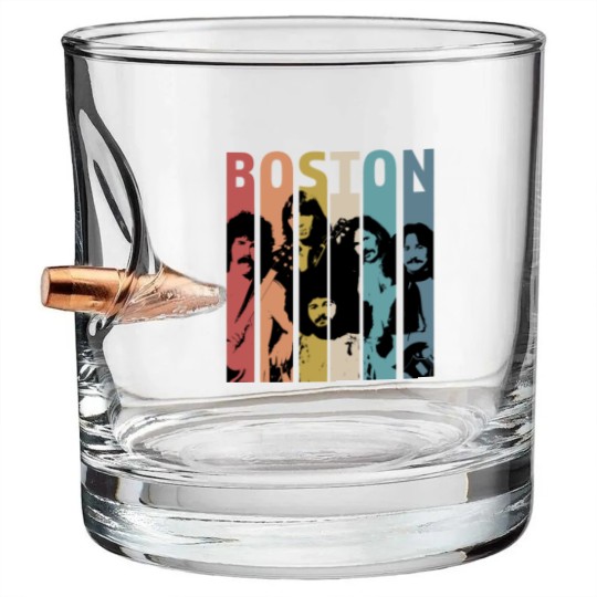 Discover Vintage Retro Boston Band Bullet Whiskey Glasses, Boston Band Gift