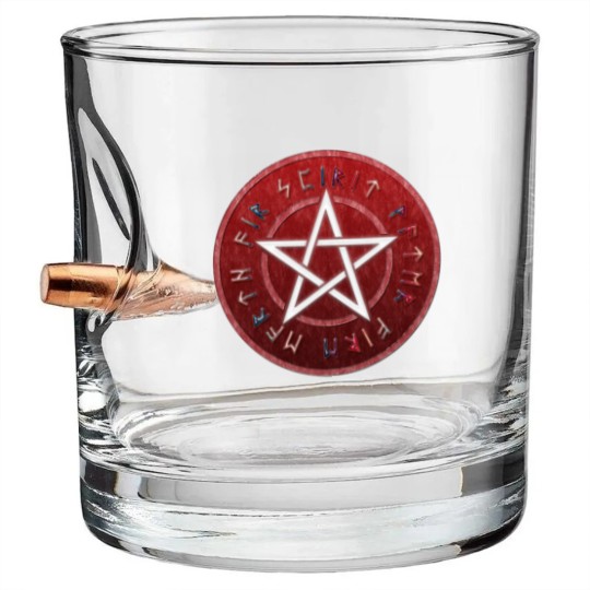 Discover wiccan pentagram Bullet Whiskey Glasses