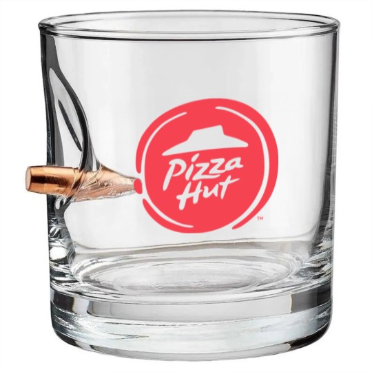 Discover Pizza Hut Logo Bullet Whiskey Glasses