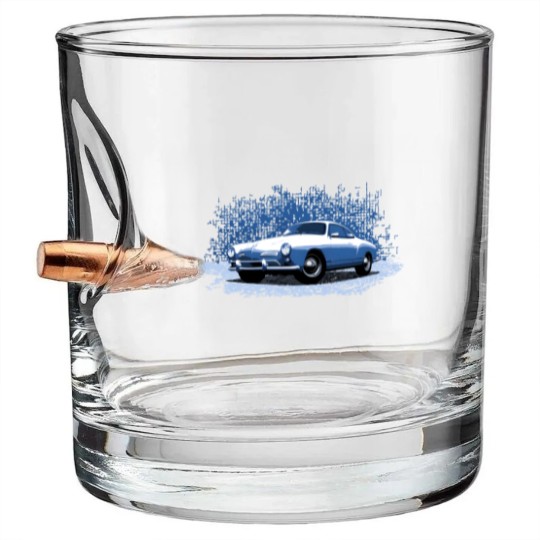 Discover Blue 68 Karmann Ghia type 1 Bullet Whiskey Glasses