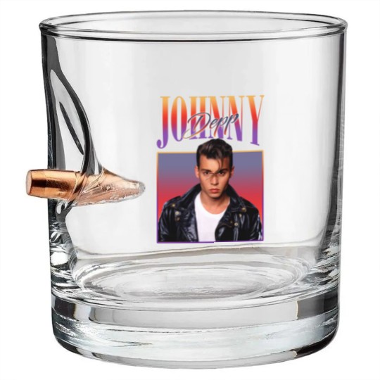 Discover Retro Johnny Depp Bullet Whiskey Glasses, Johnny Depp Merch Bullet Whiskey Glasses
