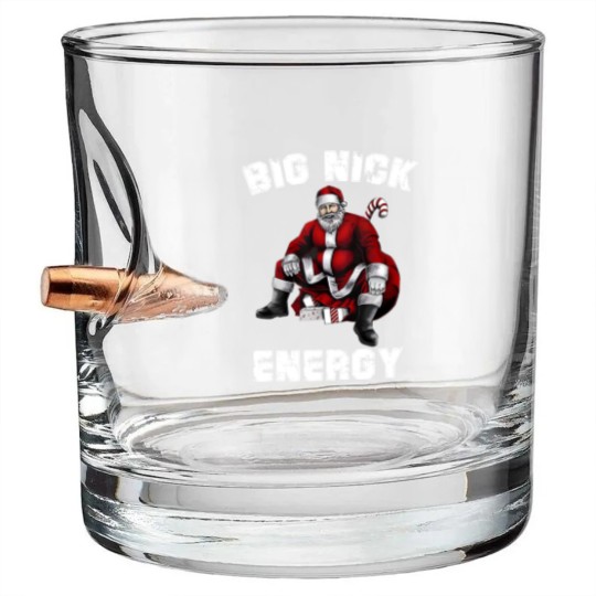 Discover Big Nick Energy Bullet Whiskey Glasses, Funny Santa Big Nick Energy