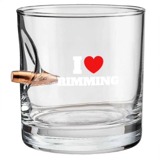 Discover I LOVE RIMMING Bullet Whiskey Glasses