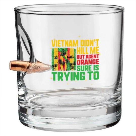 Discover Vietnam Veteran Bullet Whiskey Glasses, Vietnam Didn't Kill Me, Bullet Whiskey Glasses