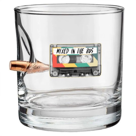 Discover Cassette Tape Mixed in the 80s Fashion Retro 1980s Bullet Whiskey Glasses