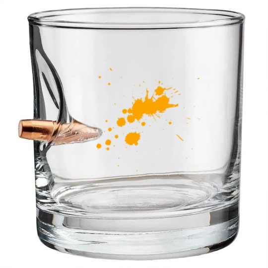 Discover orange splash Bullet Whiskey Glasses