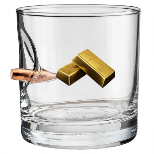 Discover Shiny Gold Bullet Whiskey Glasses