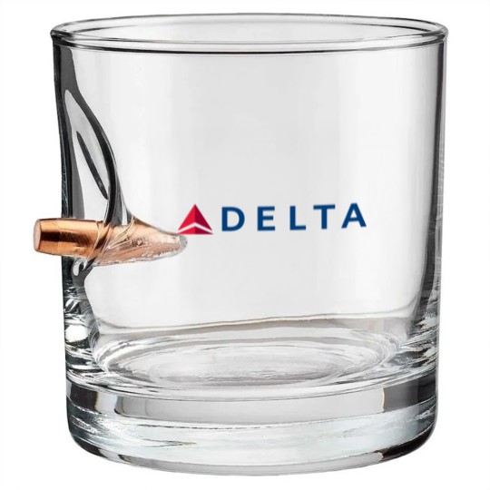 Discover Delta Air Lines Bullet Whiskey Glasses