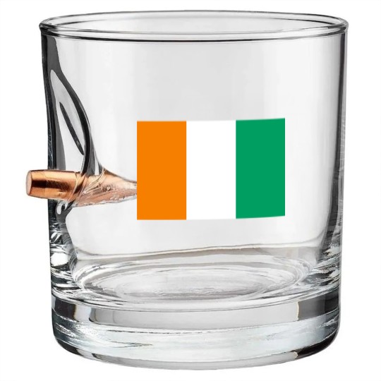 Discover Ivory Coast Flag Bullet Whiskey Glasses