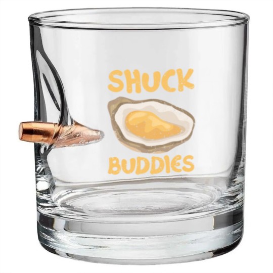 Discover Shuck Buddies Seafood Lover Seas Mollusc Animal Oyster 21 Bullet Whiskey Glasses
