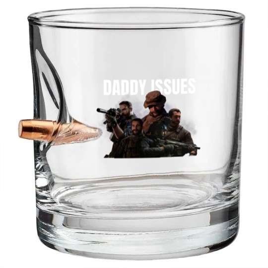 Discover Captain Price Daddy Issues Call of Duty Bullet Whiskey Glasses
