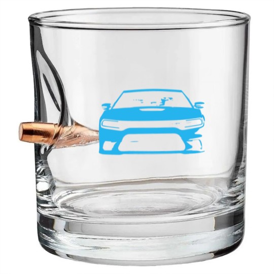 Discover B5 Blue SRT Charger Bullet Whiskey Glasses