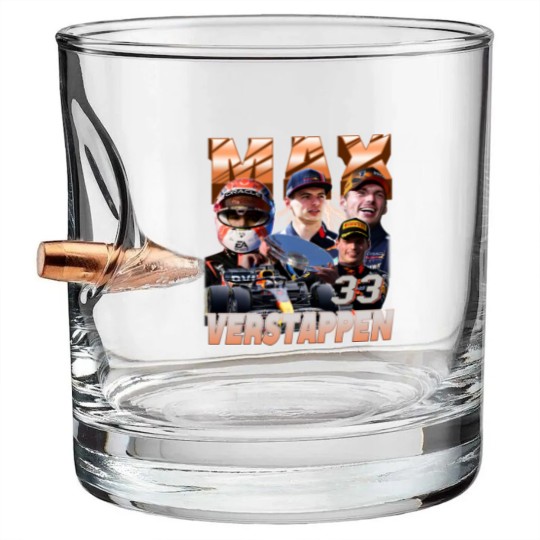 Discover Max Ver stappen Vintage Bullet Whiskey Glasses, Ver stappen Racing Bullet Whiskey Glasses