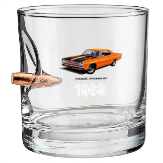 Discover Mopar - 1969 Plymouth Road Runner Bullet Whiskey Glasses