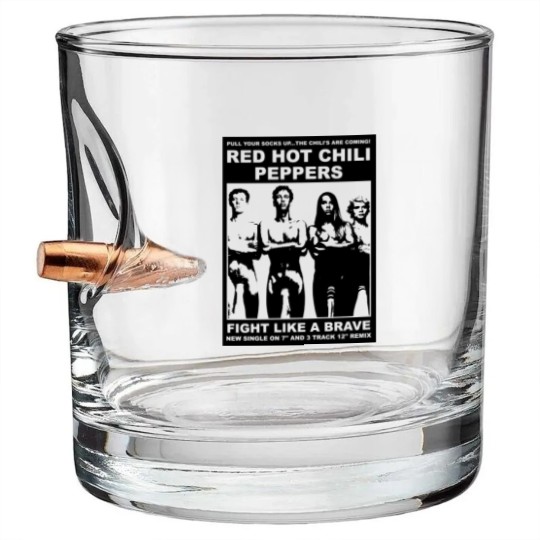 Discover Red Hot Chili 90s Vintage Style Unisex Bullet Whiskey Glasses, RHCP Bullet Whiskey Glasses