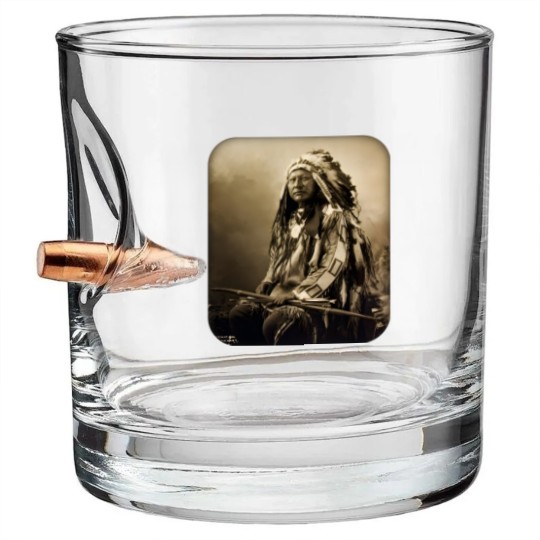 Discover Chief Spotted Elk Lakota Sioux Native American Indian - Native American - Bullet Whiskey Glasses