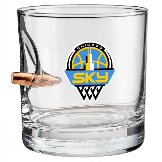 Discover My love Chicago Skies Basketball Bullet Whiskey Glasses