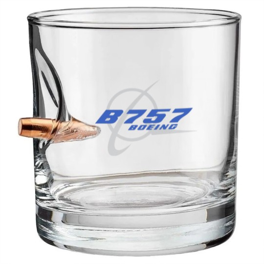 Discover Boeing 757 Cap Bullet Whiskey Glasses