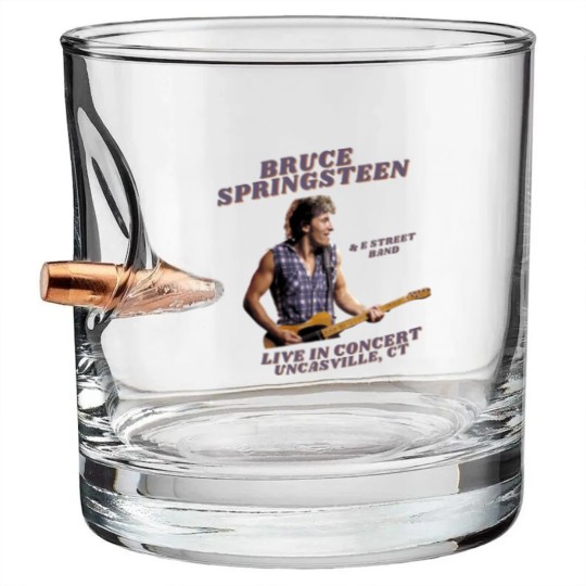 Discover Bruce Springsteen Uncasville Bullet Whiskey Glasses, Bruce Springsteen