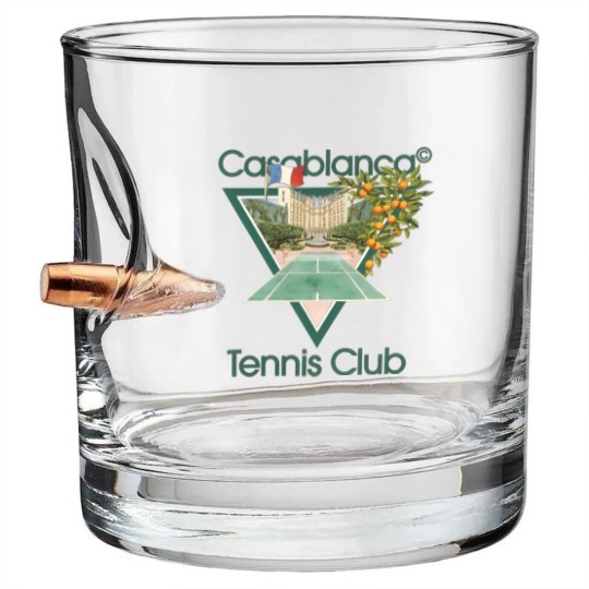 Discover Vintage Casablanca Tennis Club Bullet Whiskey Glasses