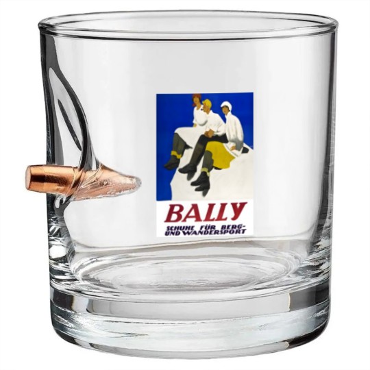 Discover Bally Shoes, Poster Bullet Whiskey Glasses