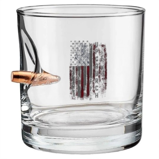 Discover upchurch family american flag t Bullet Whiskey Glasses