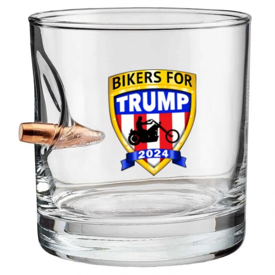 Discover Bikers for Trump 2024 American Bullet Whiskey Glasses