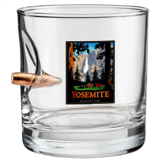 Discover Yosemite Bullet Whiskey Glasses Vintage National Park Bullet Whiskey Glasses