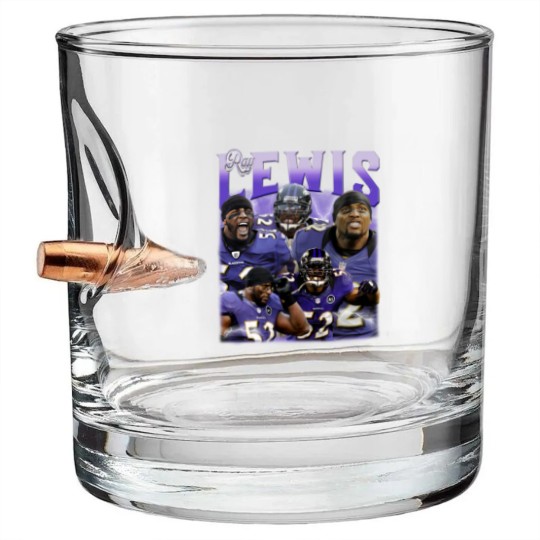 Discover Ray Lewis Vintage Unisex Bullet Whiskey Glasses, Vintage Ray Lewis Bullet Whiskey Glasses