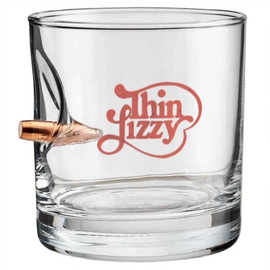 Discover Thin Lizzy First Logo Bullet Whiskey Glasses - Vintage Style Bullet Whiskey Glasses - Retro 1970s Band Unisex Bullet Whiskey Glasses