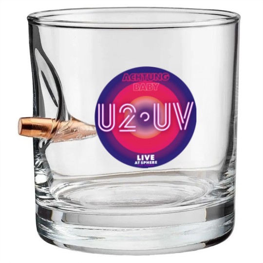 Discover U2 Band Tour 2023 Bullet Whiskey Glasses, U2 UV Achtung Baby