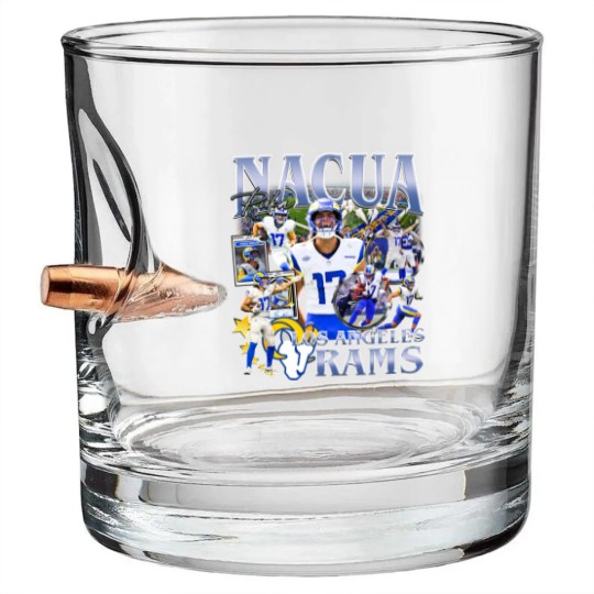 Discover Vintage 90s Graphic Style Puka Nacua Bullet Whiskey Glasses Football Bullet Whiskey Glasses