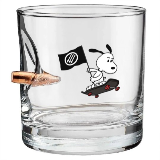 Discover Antifa anti-fascist dog Bullet Whiskey Glasses