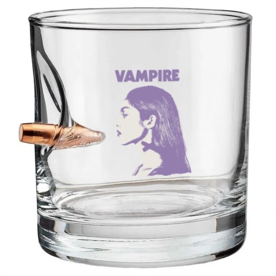 Discover Vampire Olivia Rodrigo Bullet Whiskey Glasses, Olivia Rodrigo Vampire Merch Bullet Whiskey Glasses