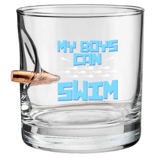 Discover Pregnancy for Man Bullet Whiskey Glasses
