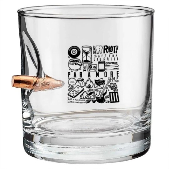 Discover Paramore Tattoo Bullet Whiskey Glasses, 2023 Paramore Tour Bullet Whiskey Glasses