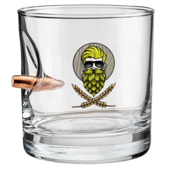 Discover Green Hops Beard - Beer Style - Hops Fashion Bullet Whiskey Glasses