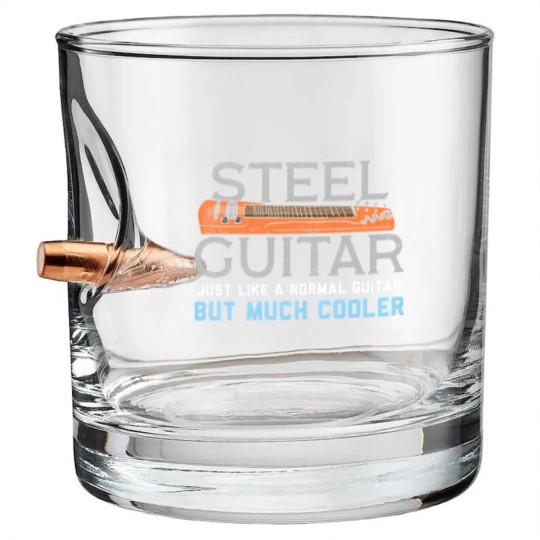 Discover Steel Guitar For Guitar Player Bullet Whiskey Glasses