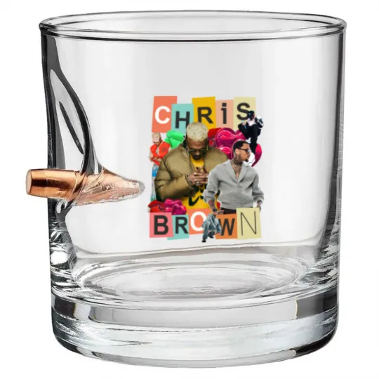 Discover Vintage Breezy Chris Brown Bullet Whiskey Glasses