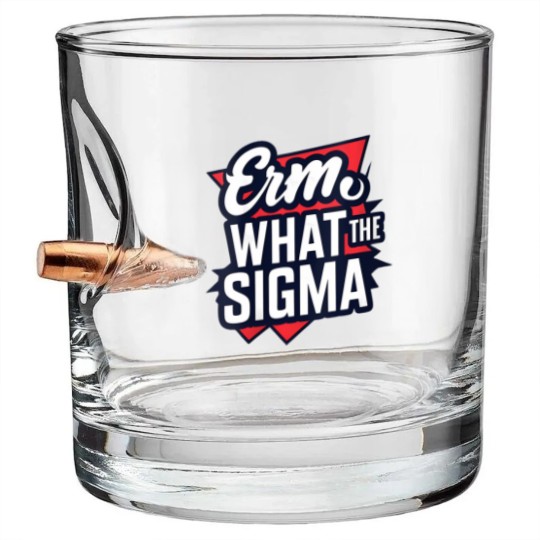 Discover wos erm, what the sigma funny meme Bullet Whiskey Glasses