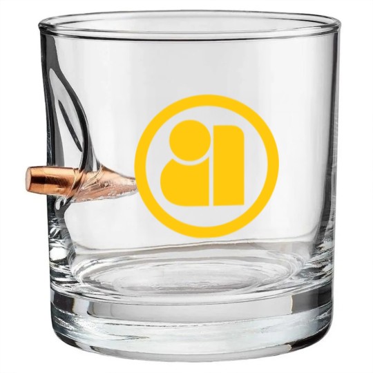 Discover AMERICAN INTERNATIONAL PICTURES Bullet Whiskey Glasses - Defunct Film Production Company - Black Version - American International Pictures - Bullet Whiskey Glasses