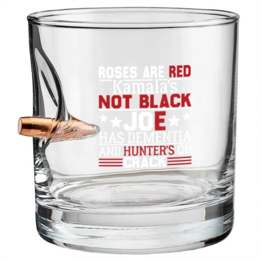 Discover Biden roses are red kamalas not black joe Bullet Whiskey Glasses