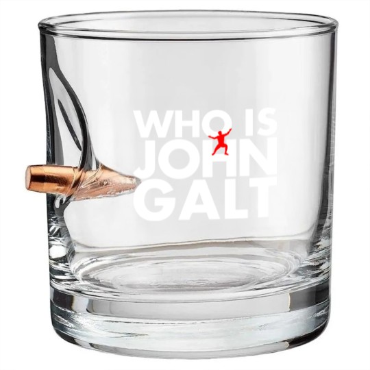 Discover Who is John Galt Bullet Whiskey Glasses