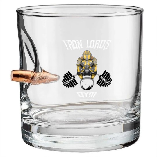 Discover Iron Lords Gym Black Bullet Whiskey Glasses